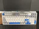 雷柏（Rapoo）V700DIY-98升级款 三模客制化无线机械键盘gasket结构7层填充消音全键热插拔键盘 白灰蓝(弹白轴) 实拍图