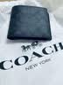 蔻驰（COACH）【品牌直供】男士短款折叠钱包卡包灰黑色拼色CY394礼物 实拍图