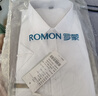 罗蒙（ROMON）纯色商务职业正装男士白衬衫工装男装短袖衬衣男CS72白色6XL 实拍图