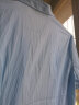 佐马仕短袖衬衫女工装衬衣女士商务休闲修身职业装女装夏季工作服正装 V·领纯蓝色DV2658 3XL/40码（130斤-140斤） 实拍图