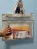 康百 （KOBEST）超大A3美术袋透明网格文件袋手提拉链补习袋大容量网纱学生画画收纳包手拎资料包 F6756-白色 晒单实拍图