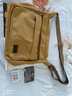 单肩包男帆布包男斜跨包休闲旅游包学院复古大容量横款单肩包斜挎包男士背包 卡其色 实拍图