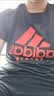 阿迪达斯（adidas）【特价清仓】夏季男女同款短袖男T恤跑步健身运动速干 黑/红 2XL 实拍图