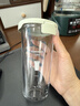 GLASSLOCK玻璃杯进口带盖大容量男女夏季高颜值冷萃杯吸管刻度杯绿色450ml  实拍图
