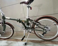大行（DAHON）D10折叠自行车20英寸10速成人复古单车HAC003 邮政绿 实拍图