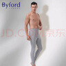 百富（BYFORD）男士棉针织内衣保暖内衣男秋衣U领打底衫秋裤红本命年MW8828/8937 MW8937薄款-秋裤白色裤子 2XL 实拍图