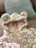 戴维贝拉（DAVE＆BELLA）冬季装女童加绒加厚保暖外套 宝宝夹棉豹纹外衣 粉色豹纹 110cm（5Y(建议身高105-115cm）） 实拍图