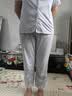 红豆居家（Hodohome）女士滑爽红豆棉蕾丝短袖睡衣女莫代尔混纺家居服 紫色 M 实拍图