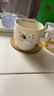 网红新款叠叠马克杯宿舍家用可爱狗陶瓷杯水杯礼物茶杯咖啡杯 奶油色 1个 280ml 奶白礼帽小狗叠叠杯【无盒装】 实拍图