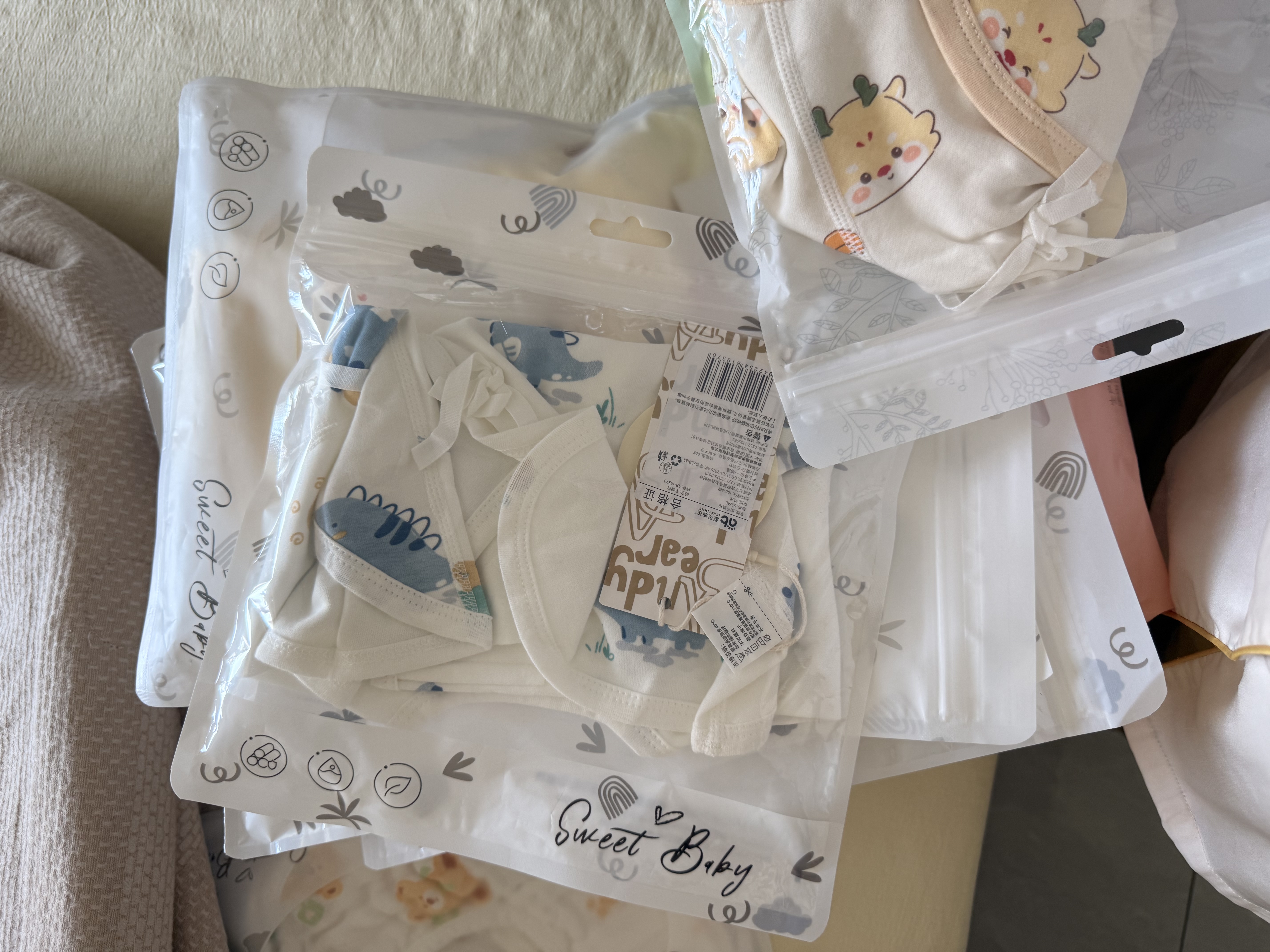 爱贝迪拉新生婴儿半背衣纯棉A类上衣出生宝宝长袖婴儿衣服0-3月护肚衣52码 实拍图