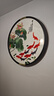 摆福百利苏绣客厅玄关装饰画圆形壁画新中式高档背景墙餐厅挂画精品刺绣 精品刺绣  荷花九鱼 60*60实木边框 实拍图