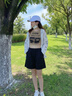 班尼路（Baleno）100%纯棉短裤女2026年夏季新款外出游玩高腰宽松阔腿裤百搭三分裤 实拍图