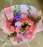 馨仪鲜花速递玫瑰向日葵康乃馨花束送女友生日礼物全国同城配送 11朵粉玫瑰混搭花束 实拍图
