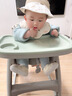 XUM肯德基婴儿餐椅同款宝宝多功能座椅儿童高度可调成长吃饭餐桌椅 青色+双餐盘+刹车轮+坐垫+置物兜 实拍图