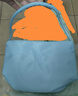 韩国手提手提包尼龙2026新款女包时尚刺绣腋下包百搭单肩水桶 蓝色 中包 实拍图