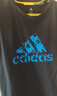 阿迪达斯（adidas）【特价清仓】夏季男女同款短袖男T恤跑步健身运动速干百搭 黑蓝 S 实拍图