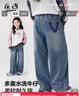 左西女童牛仔裤儿童裤子直筒裤2026新款中大童秋装长裤潮 牛仔色 160 实拍图