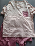 京东京造纯棉睡衣女士夏季短袖短裤套装10A抗菌26新款情侣家居服粉色L 实拍图