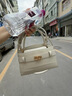 CHARLES&KEITH鳄鱼纹凯莉包手提斜挎婚包包女包生日礼物送女友CK2-50270880-1 Ivory象牙色 S 实拍图