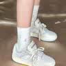 adidas ENTRAP美式校园风运动少年感复古篮球风板鞋男女阿迪达斯   米白色/灰色   36 实拍图