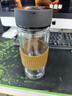富光男女士双层玻璃杯 高硼硅玻璃304茶隔水杯子 加厚杯底500ml 实拍图