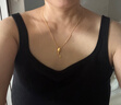 老庙黄金项链足金999肖邦链素链女款锁骨链链子送女友老婆节日礼物 约：2.69g 实拍图