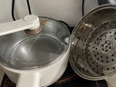 美的（Midea）电煮锅 小电锅 不锈钢0涂层电热锅 宿舍小锅多功能锅 1.6L学生寝室一体泡面小火锅XZC2017G 配蒸笼 实拍图