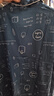 南极人冰丝男士睡衣男夏季短袖长裤仿真丝开衫翻领宽松家居服淡蓝3XL 实拍图