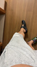 特步（XTEP）运动拖鞋子女款情侣洞洞鞋女士外穿夏季凉拖鞋女 A043 黑色 39-40 实拍图