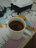 传旗马克杯大容量陶瓷杯咖啡杯带勺带盖牛奶杯早餐杯家用喝水杯子白色 实拍图