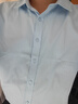 罗蒙（ROMON）纯色商务职业正装男士衬衫工装男装长袖衬衣男CS108蓝色4XL 实拍图