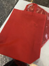 乐三好无纺布袋子加厚购物环保袋包装袋手提袋环保袋礼品袋 可定制印logo 大号竖款高41*宽35*侧12cm 10个装红色 实拍图