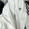 adidas经典三条纹运动连帽夹克外套男女春季阿迪达斯三叶草   亮白   XL 实拍图