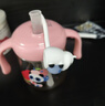 贝亲（Pigeon）儿童牛奶杯1-3岁宝宝喝水喝奶PPSU直饮奶瓶双吸管水杯 粉色330mL 实拍图