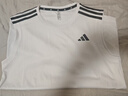adidas速干简约舒适运动健身圆领背心男装夏季阿迪达斯官方   白   S 实拍图
