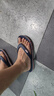 CROCS卡骆驰贝雅卡骆班人字拖运动拖鞋男鞋女鞋居家人字拖|205393 深蓝/辣椒红-4CC 40 (250mm) 实拍图