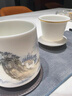 IKXO高端手绘羊脂玉瓷茶杯茶水分离办公杯泡茶杯送长辈爸爸教师节礼物 曾世成大师尊享杯（源远流长） 礼盒装 实拍图