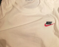耐克(NIKE)春夏男短袖T恤 纯棉 运动休闲 经典简约 AR4999-100 白色L 实拍图