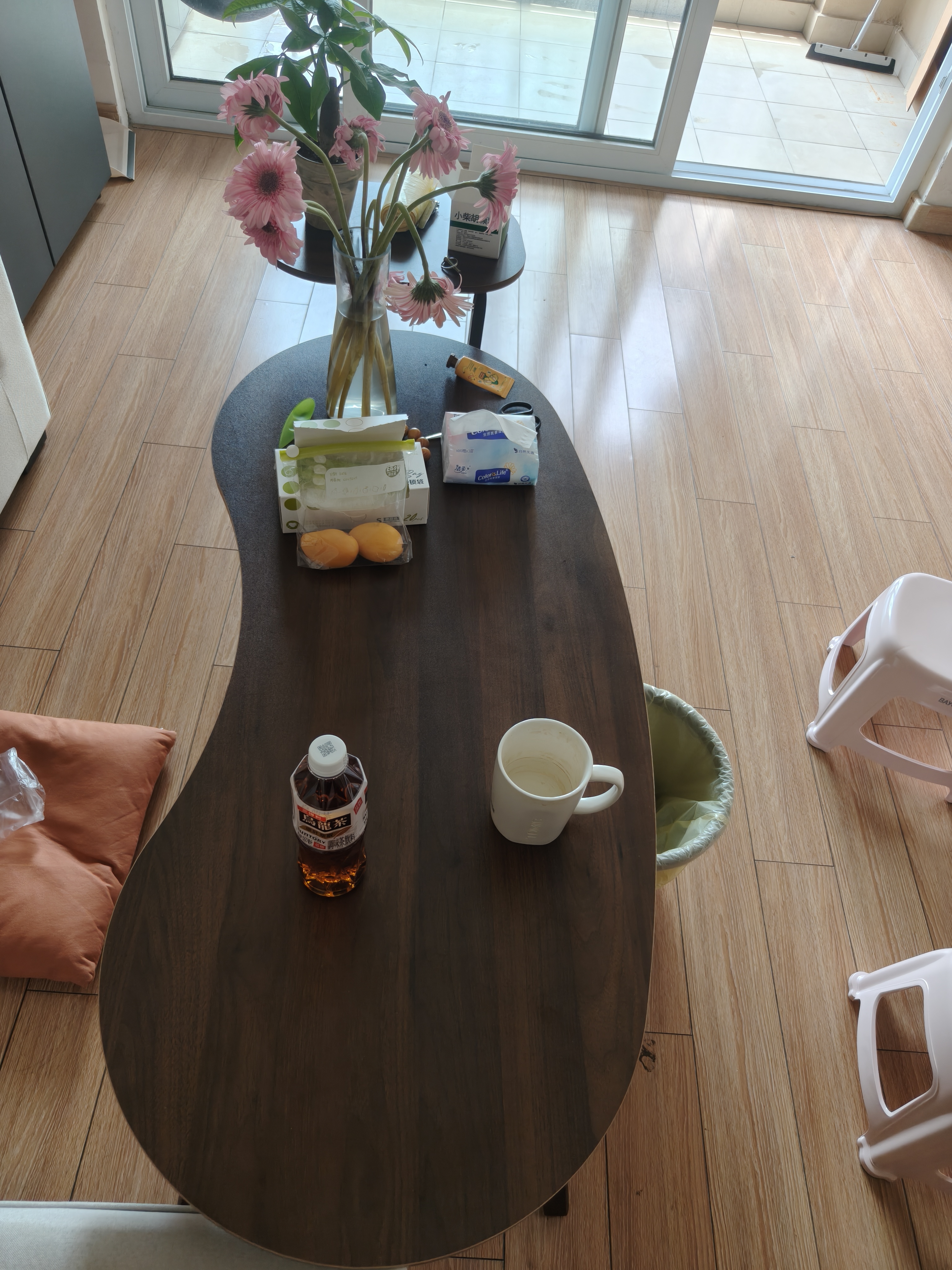 北极树可折叠茶几客厅家用小户型桌子实木简约阳台小茶桌胡桃色120*55CM 实拍图