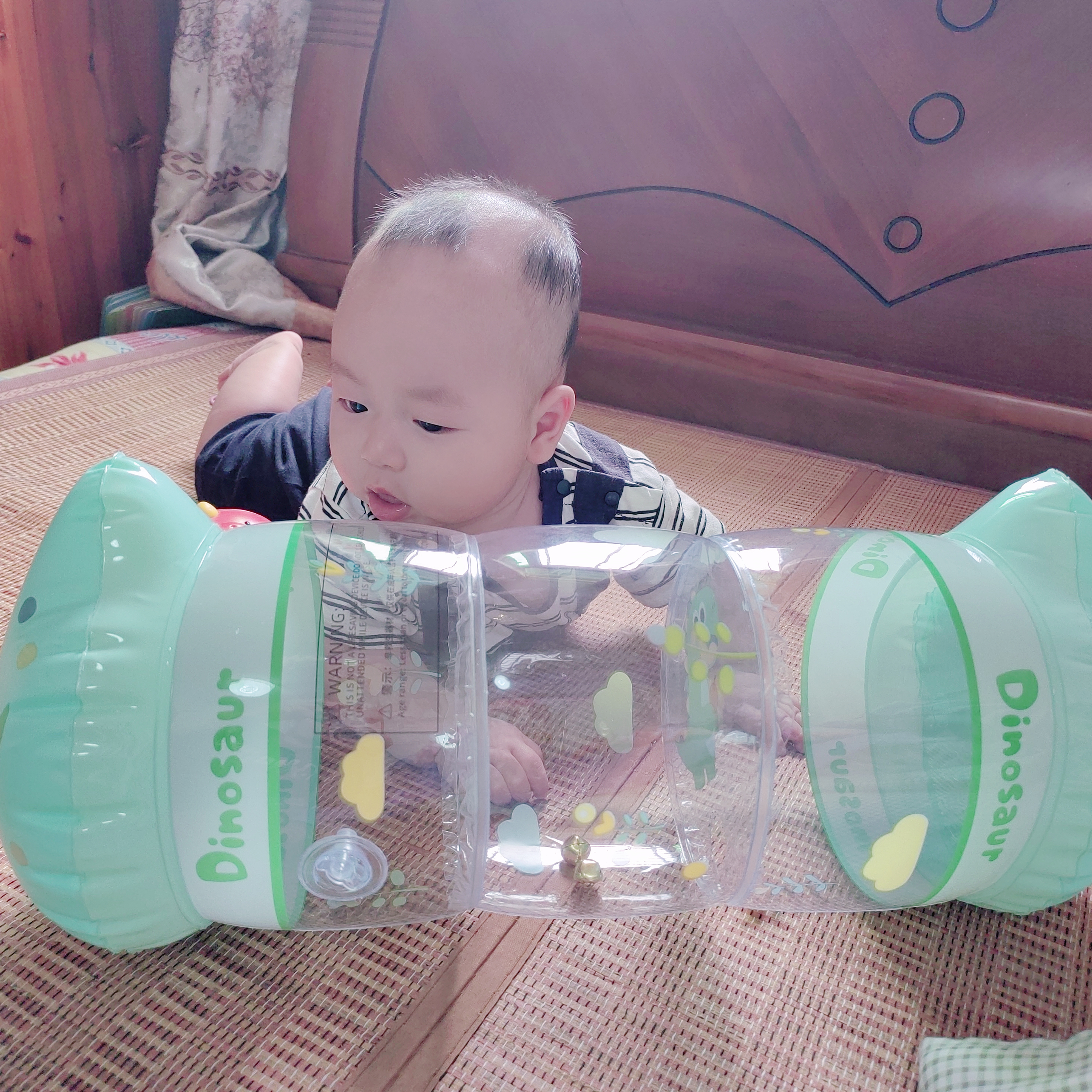 艾杰普（JEPPE）婴儿学爬行玩具充气滚筒宝宝学步引导儿童早教玩具男女孩生日礼物 实拍图