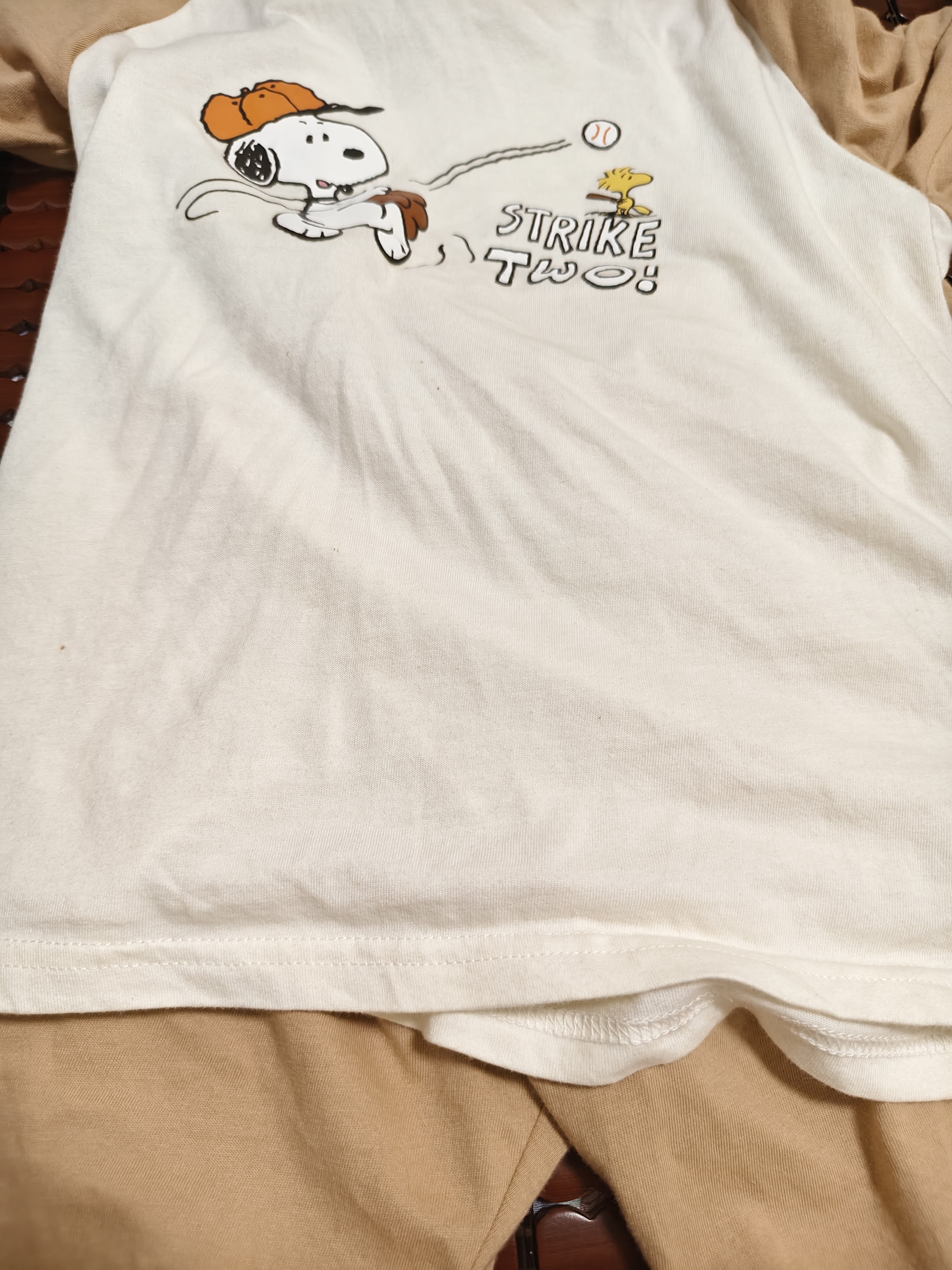 史努比（SNOOPY）儿童睡衣空调服春夏男女童薄款家居服中袖中裤套装 实拍图