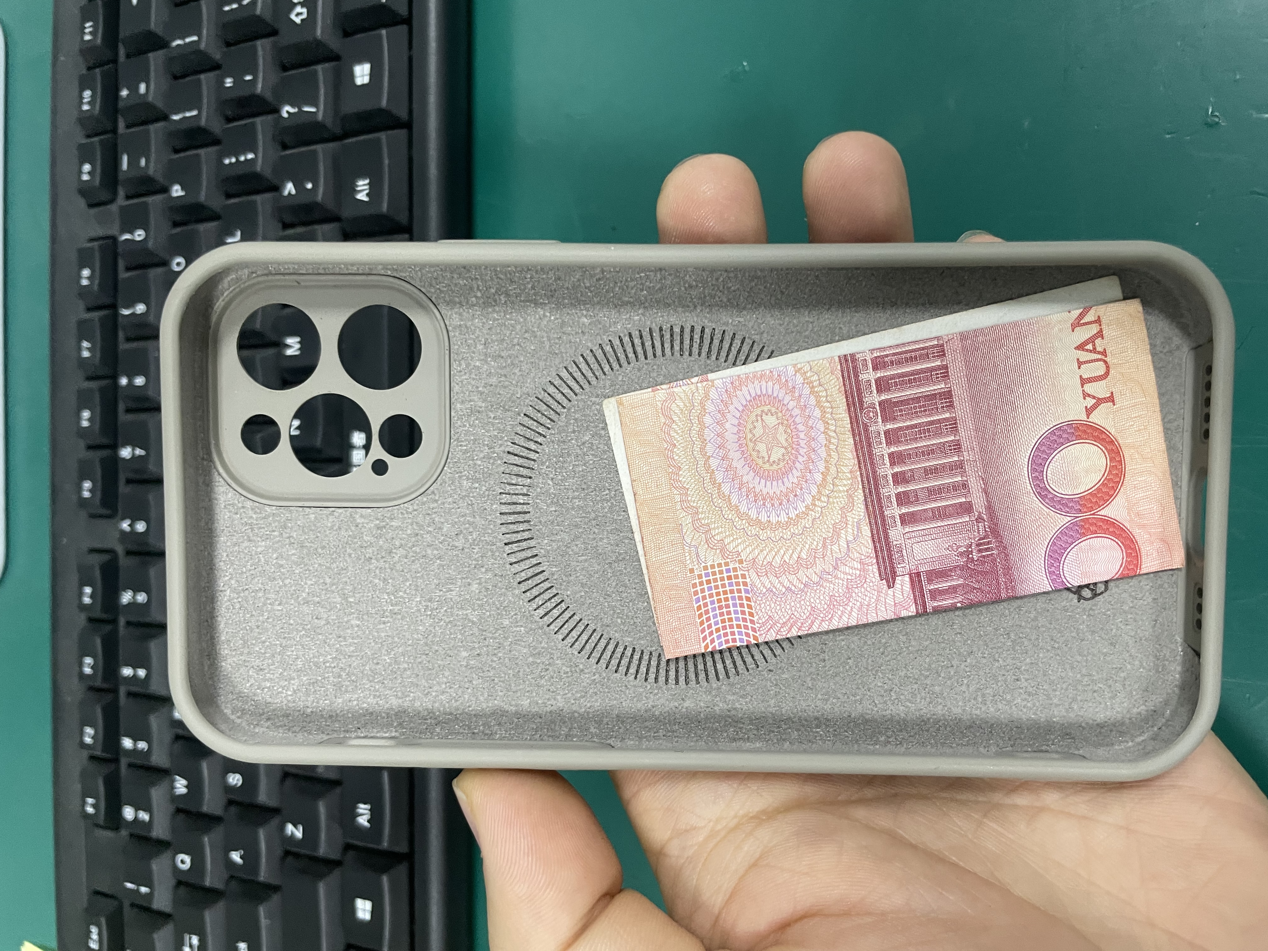 奶小鸭（NEYAA）适用苹果12pro手机壳 iphone12pro保护套全包超薄Magsafe磁吸液态硅胶防摔简约男女款 钛原色 实拍图
