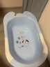 日康（rikang）日康婴儿洗澡盆宝宝浴盆新生儿童可坐躺大号澡盆婴幼儿家用洗澡桶 蓝色+戏水礼包  （无躺板） 实拍图