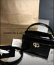 CHARLES&KEITH鳄鱼纹凯莉包手提斜挎婚包包女包生日礼物送女友CK2-50270880-1 Black黑色 S 实拍图