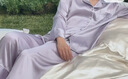 丝界真丝睡衣女100%桑蚕丝简约纯色凉感情侣休闲家居服丝绸套装礼物 实拍图