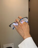 蔡司（ZEISS）镜片近视眼镜男款可配度数防蓝光辐射超轻纯钛半框变色散光眼镜框 【高端钛材】中框-黑银 眼镜框（免费试戴   七天无理由退换） 实拍图
