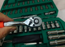 绿林（GREENER）54件专业汽修套筒扳手修汽车工具箱套装家用小飞棘轮快速扳手套筒 实拍图
