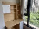 佳家林（JIAJIALIN）实木书桌书架一体带书柜电脑桌台式家用办公书桌卧室学习写字桌子 【豪华升级款】樱桃木色100CM 组装【自行安装】 实拍图