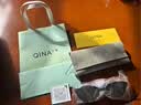 亓那（QINA）【侯明昊同款】新品猫眼墨镜女防晒偏光太阳镜男QN3025A10 实拍图