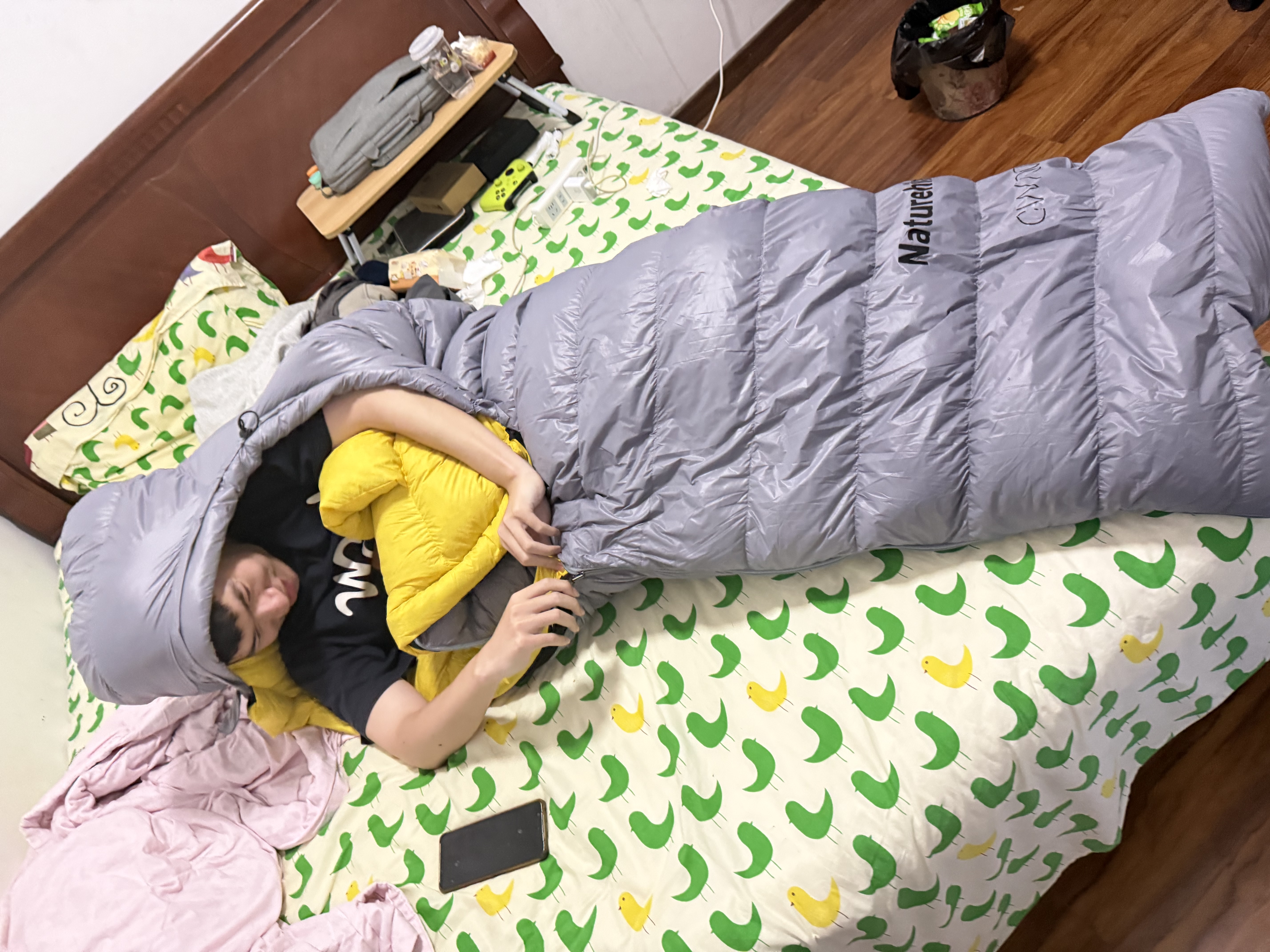Naturehike挪客蝉翼鸭绒羽绒睡袋成人户外露营过夜防寒保暖轻量化便携被子 实拍图